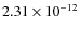 $2.31\times 10^{-12}$