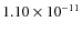 $1.10\times 10^{-11}$