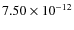 $7.50\times 10^{-12}$