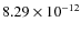 $8.29\times 10^{-12 }$