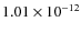 $1.01\times 10^{-12 }$