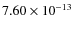 $7.60\times 10^{-13 }$