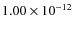 $1.00\times 10^{-12 }$