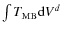 $\int T_{\rm MB} {\rm d}V^d$