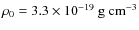 $\rho_0=3.3\times10^{-19}~{\rm g~cm^{-3}}$