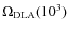 $\Omega_{\rm DLA} (10^3)$