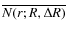 $\overline {N(r;R,\Delta R)}$