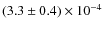 $(3.3\pm0.4)\times 10^{-4}$