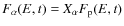 $F_\alpha(E,t)=X_\alpha F_{\rm p}(E,t)$