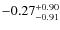 $\rm -0.27^{+0.90}_{-0.91}$