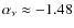 $\alpha_{\nu} \approx -1.48$