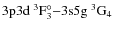 $\rm 3p3d ~^3F^{\circ}_3 {-} 3s5g ~^3G_4$