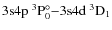 $\rm 3s4p ~^3P^{\circ}_0 {-} 3s4d ~^3D_1 $
