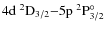 $\rm 4d ~^2D_{3/2}{-}5p ~^2P^{\circ}_{3/2}$