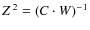 $Z^{\:2}=(C\cdot W)^{-1}$