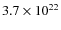 $3.7\times 10^{22}$