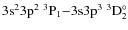 $\rm 3s^23p^2 ~^3P_1{-}
3s3p^3~^3D^{\circ}_2$