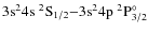 $\rm 3s^24s ~^2S_{1/2}{-} 3s^24p~^2P^{\circ}_{3/2}$