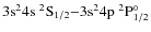 $\rm 3s^24s ~^2S_{1/2}{-} 3s^24p~^2P^{\circ}_{1/2}$