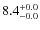 $ 8.4 _{\rm - 0.0 }^{+ 0.0 }$