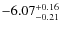 $ -6.07 _{\rm -0.21 }^{+ 0.16 }$