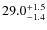 $ 29.0 _{\rm - 1.4 }^{+ 1.5 }$