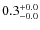 $ 0.3 _{\rm - 0.0 }^{+ 0.0 }$