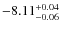$ -8.11 _{\rm -0.06 }^{+ 0.04 }$