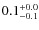 $ 0.1 _{\rm - 0.1 }^{+ 0.0 }$