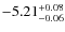 $ -5.21 _{\rm -0.06 }^{+ 0.08 }$