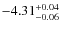 $ -4.31 _{\rm -0.06 }^{+ 0.04 }$