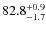 $ 82.8 _{\rm - 1.7 }^{+ 0.9 }$