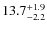 $ 13.7 _{\rm - 2.2 }^{+ 1.9 }$