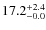 $ 17.2 _{\rm - 0.0 }^{+ 2.4 }$