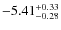 $ -5.41 _{\rm -0.28 }^{+ 0.33 }$