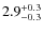 $ 2.9 _{\rm - 0.3 }^{+ 0.3 }$