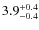$ 3.9 _{\rm - 0.4 }^{+ 0.4 }$