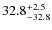 $ 32.8 _{\rm - 32.8 }^{+ 2.5 }$