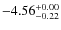 $ -4.56 _{\rm -0.22 }^{+ 0.00 }$