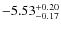 $ -5.53 _{\rm -0.17 }^{+ 0.20 }$