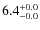 $ 6.4 _{\rm - 0.0 }^{+ 0.0 }$