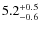 $ 5.2 _{\rm - 0.6 }^{+ 0.5 }$