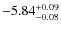 $ -5.84 _{\rm -0.08 }^{+ 0.09 }$