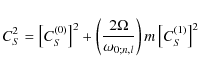 \begin{displaymath}C_{S}^{2}=\left[C_{S}^{\left(0\right)}\right]^2+\left(\frac{2...
...}{\omega_{0;n,l}}\right)m\left[C_{S}^{\left(1\right)}\right]^2
\end{displaymath}