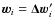 $\vec{w}_i = \vec{\Delta} \vec{w}_i'$