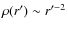 $\rho(r') \sim r'^{-2}$