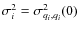 $\sigma^2_i=\sigma^2_{q_i,q_i}(0)$