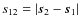 $s_{12}=\vert\vec{s}_2-\vec{s}_1\vert$