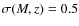 $\sigma (M,z)=0.5$