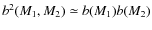 $b^2(M_1,M_2) \simeq b(M_1)b(M_2)$
